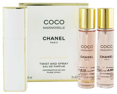 CHANEL Coco Mademoiselle Eau De Parfum Twist and Spray 3 x 20ml Women  Giftset