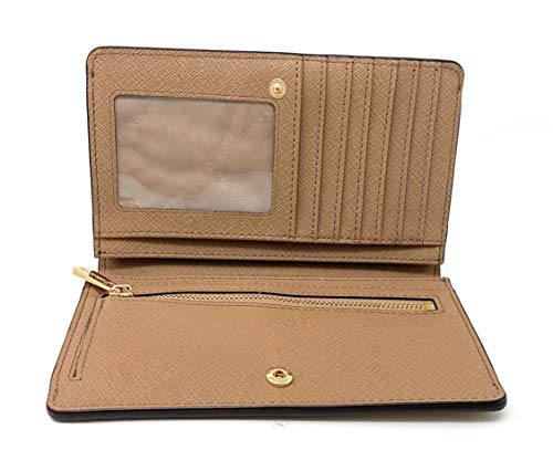Michael Kors Jet Set Travel Slim Bifold Saffinao Leather Wallet 1click4all