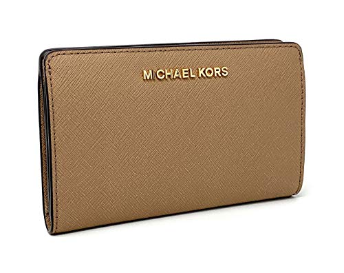Michael Kors Jet Set Travel Slim Bifold Saffinao Leather Wallet