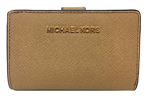 Michael Kors Jet Set Travel PVC Signature Bifold Zip Coin Wallet Clutch