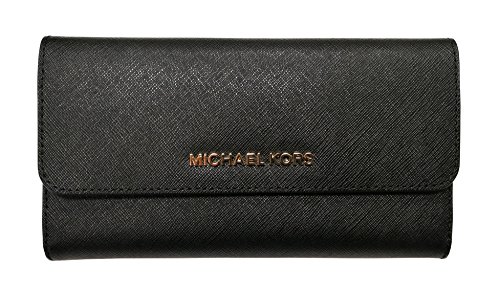 Michael Kors Jet Set Travel Large Saffiano Leather Trifold Wallet