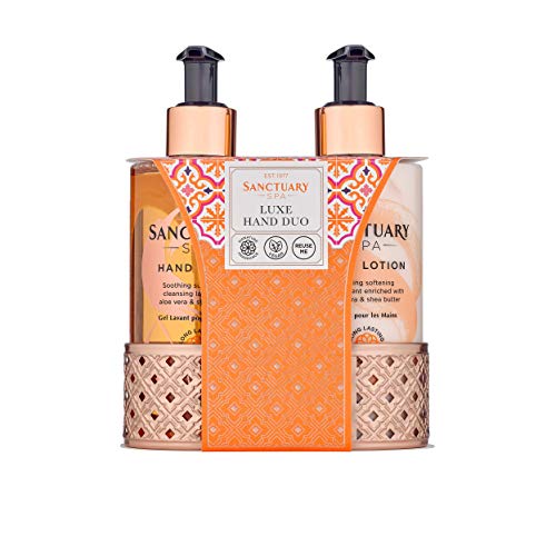 Sanctuary Spa Gift Set, Luxe Hand Duo, Hand Wash and Hand Lotion Christmas Gift Set including a