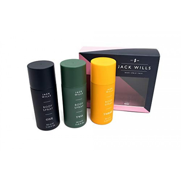 Jack Wills Mens Body Spray Trio - 1click4all