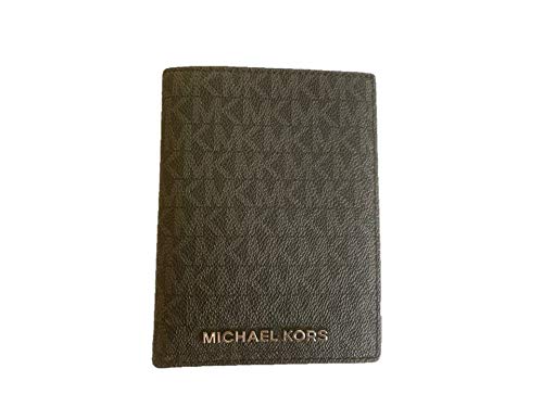Michael Kors Jet Set Travel PVC Passport Case Black silver