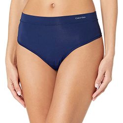 Calvin Klein Women's Simple One Size High-Waisted Thong Panty – blue – One Size